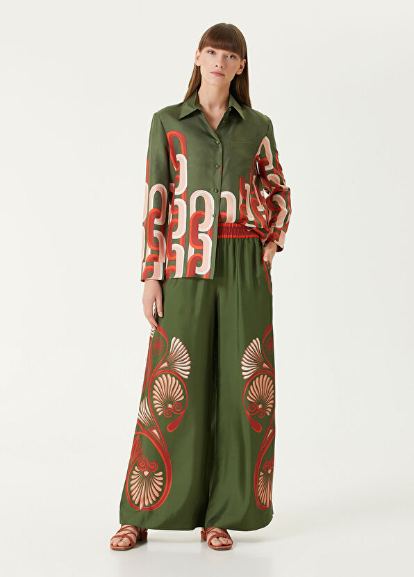 La Doublej Prometheus Placee Yeşil İpek Gömlek - 2