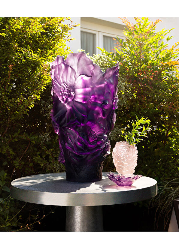 Daum Camelia Small Crystal Vase - 2