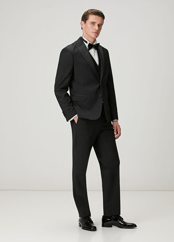 Beymen Club Black Vest Detailed Wool Tuxedo - 2