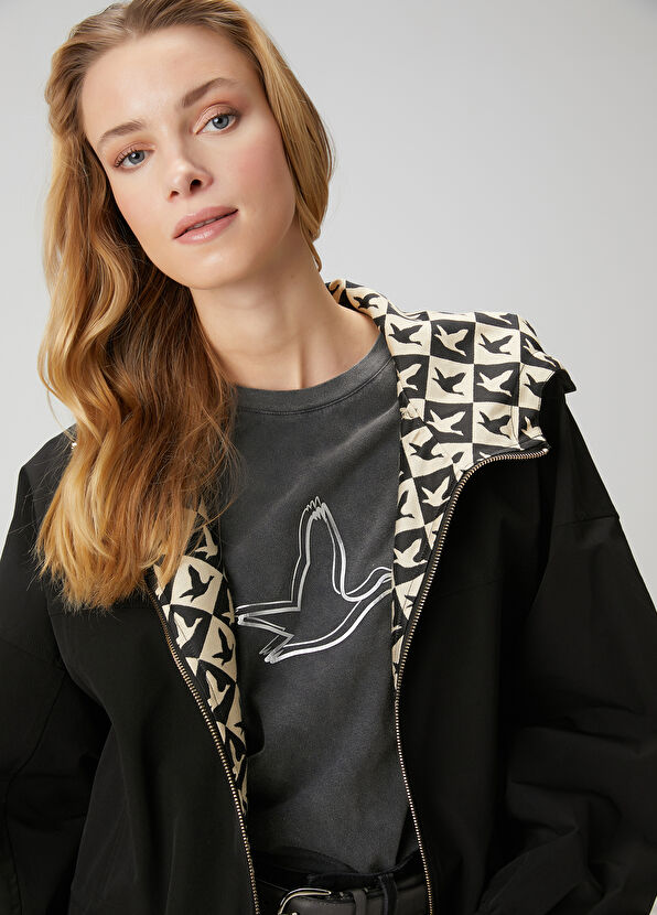 Beymen Club Siyah Kapüşonlu Mont - 2