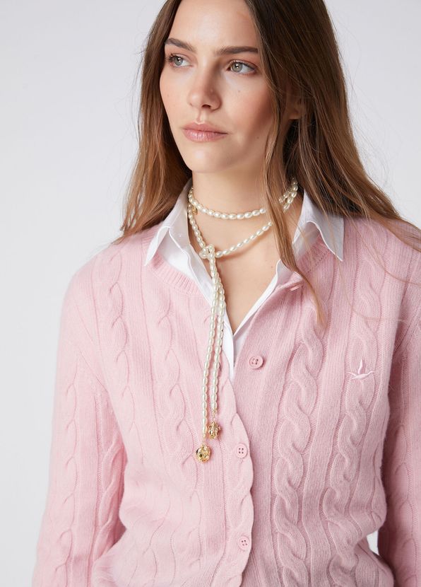 Beymen Club Pink Cable Knit Cardigan - 2
