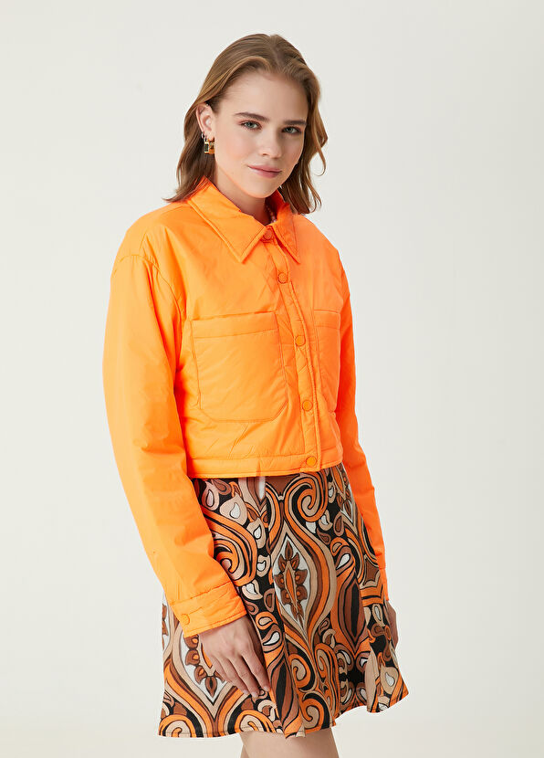 Beymen Club Neon Turuncu Kısa Trucker Ceket - 4