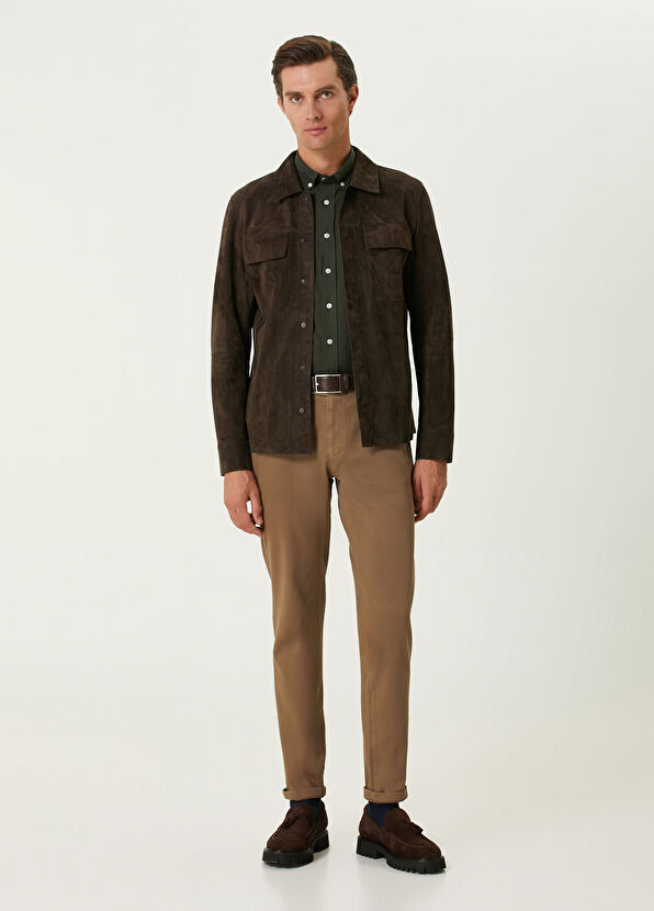 Beymen Club Slim Fit Dark Khaki Oxford Shirt - 3