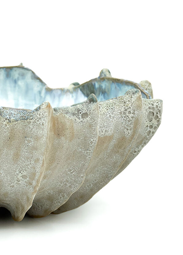 Maya Design Coral Mavi Beyaz Seramik Kase - 2