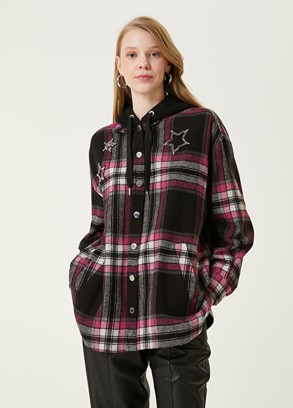 Beymen Club Pembe Siyah Ekoseli Dış Gömlek - 1