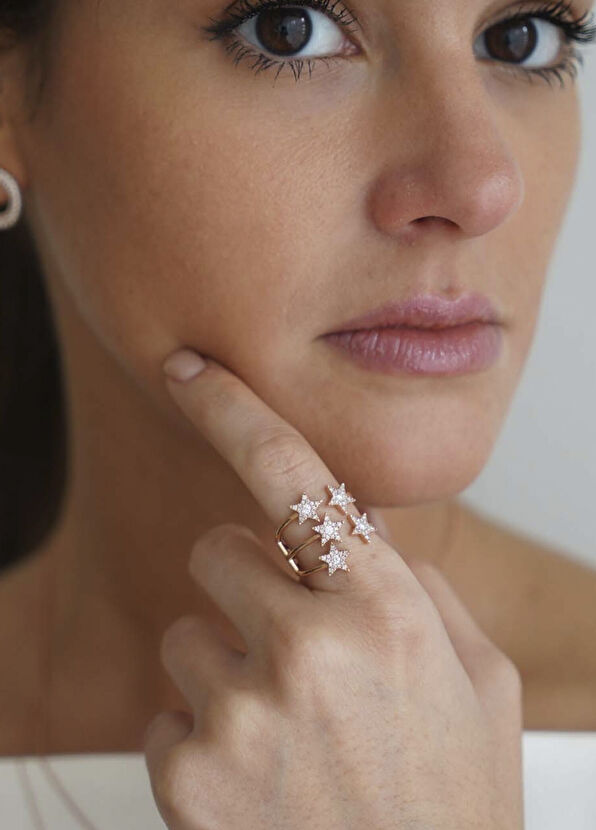 Felix Star 14 Ayar Sarı Altın Kadın Yüzük - Görsel 4