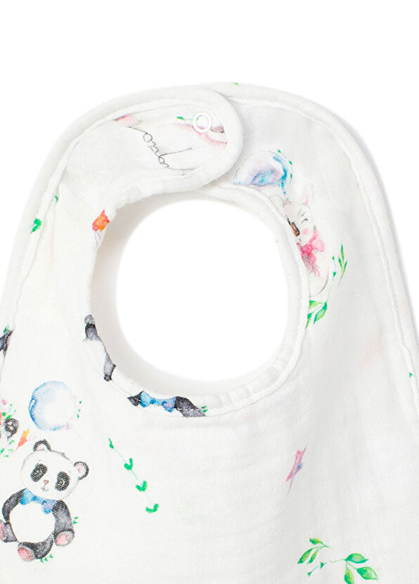 Moms And Needs Jungle Twins Multicolored Muslin Small Bib - 2