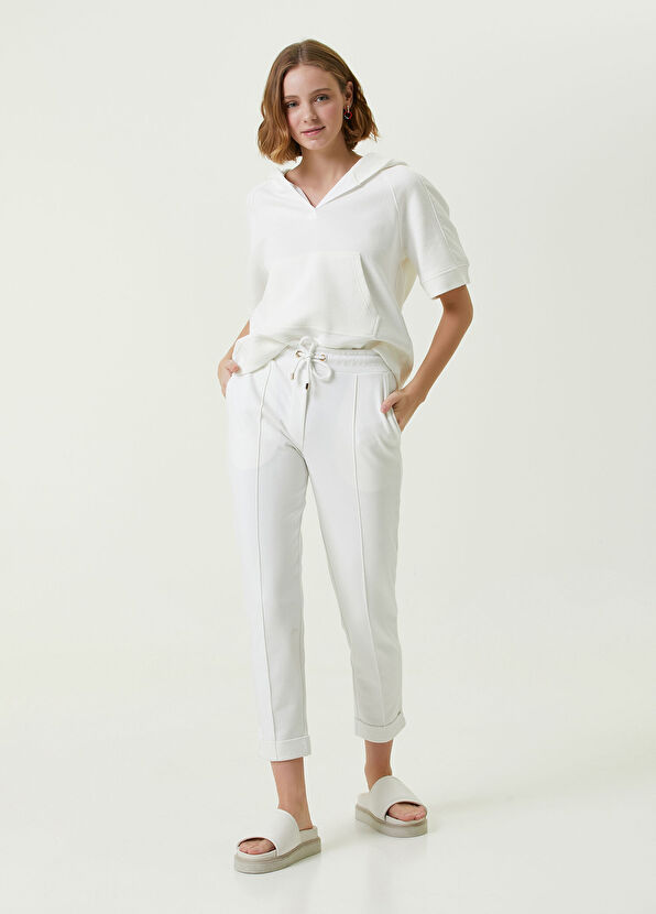 Beymen Club Kırık Beyaz Beli Bağcıklı Jogger Pantolon - 1