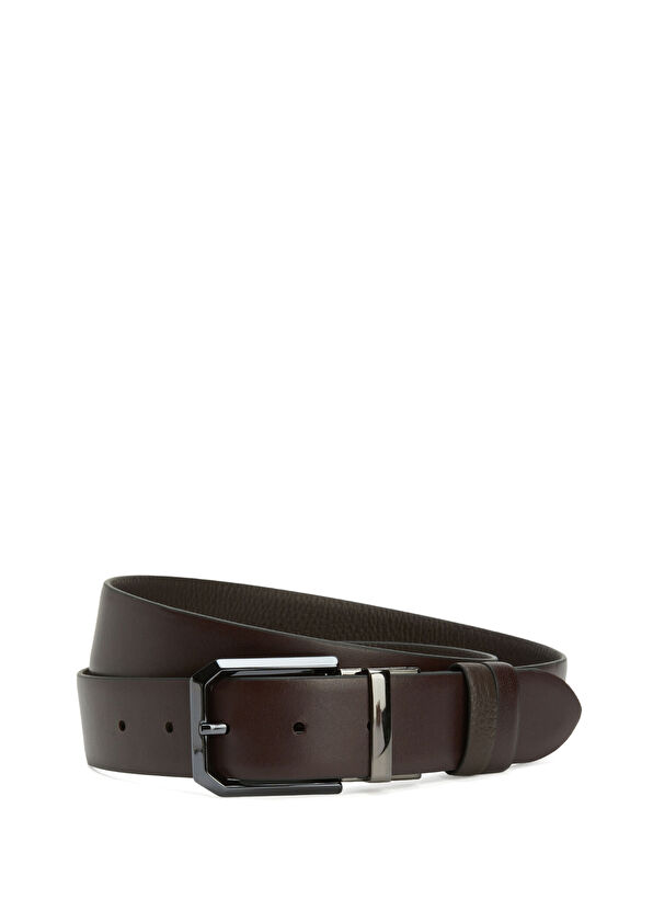 Beymen Club Brown Double-Sided Men's Leather Belt - 2