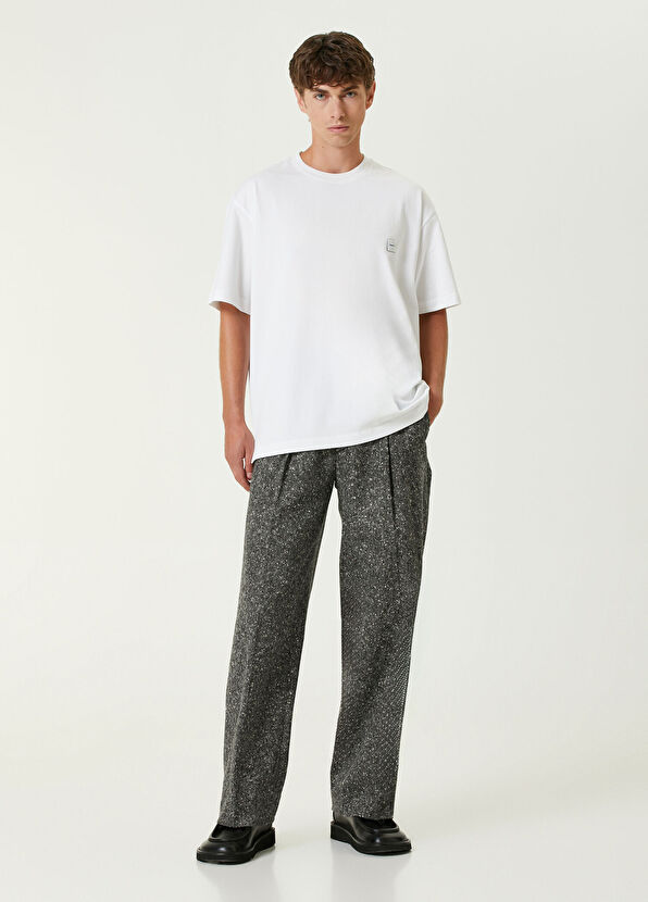 Solid Homme Gri Nopeli Yün Pantolon - 1