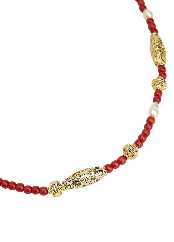 Beymen Club Kırmızı İnci Detaylı Kadın Kolye - 3