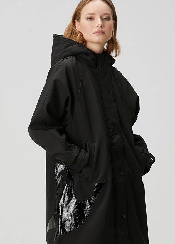 Beymen Club Black Hooded Coat - 1