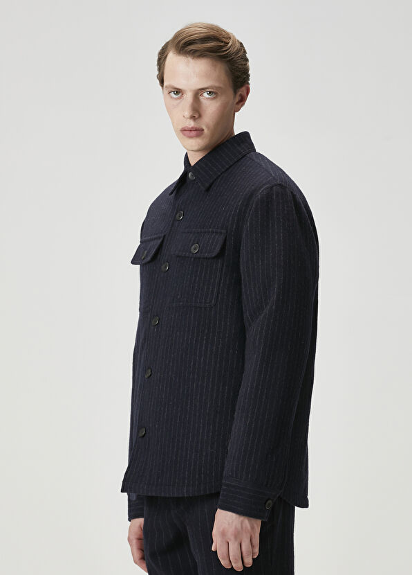 Beymen Club Smoked Line Patterned Outer Shirt - 4