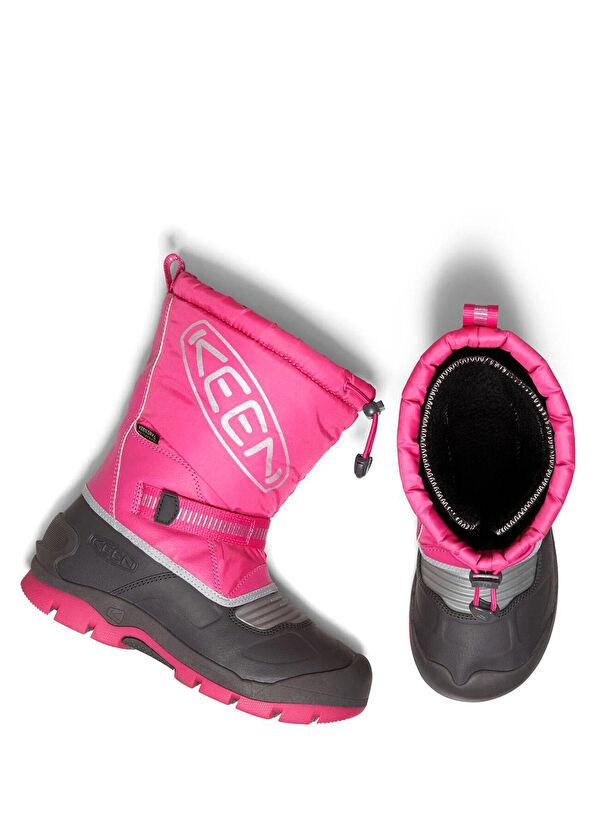 Keen Snow Troll Fuchsia Purple Silver Waterproof Unisex Kids Boots - 4
