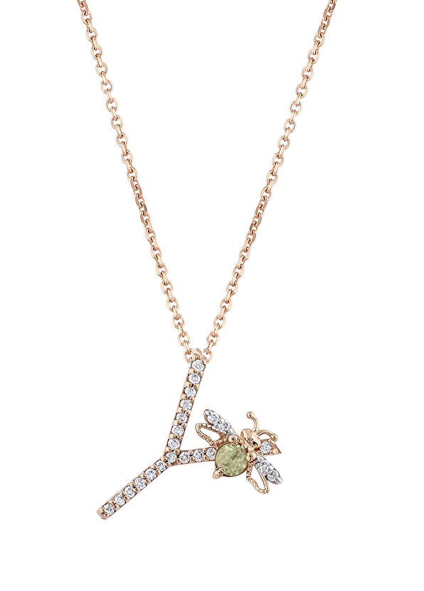 Bee Goddess Letters Kadın Altın Kolye - 2