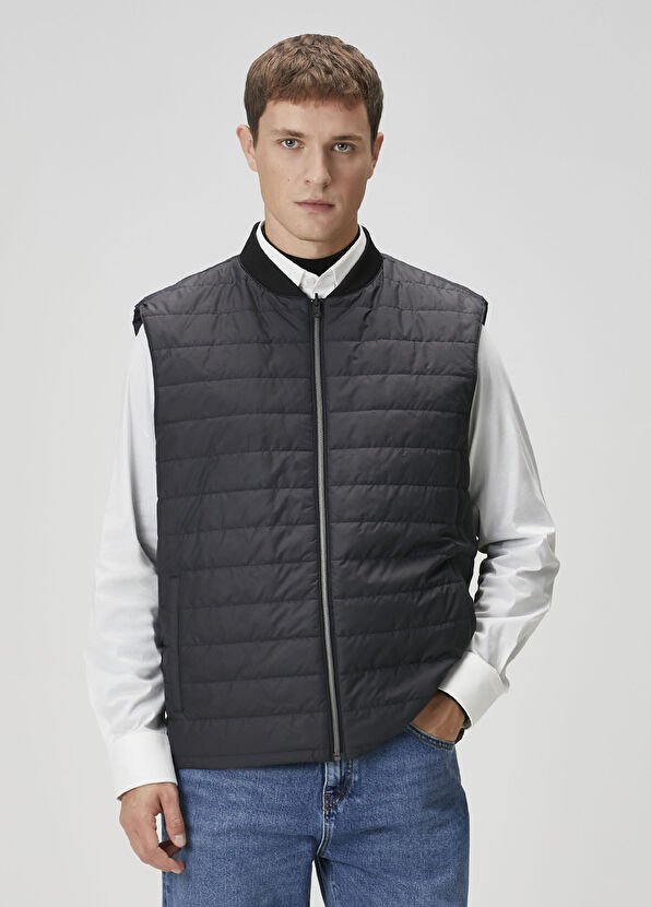 Lacivert İç Yelek Detaylı Pardösü - Görsel 4