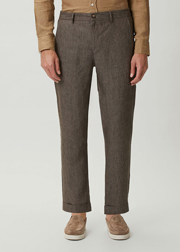 Beymen Club Brown Linen Pants - 2