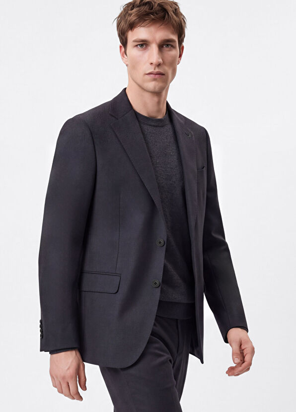 Beymen Club Anthracite Light Flannel Wool Suit - 3