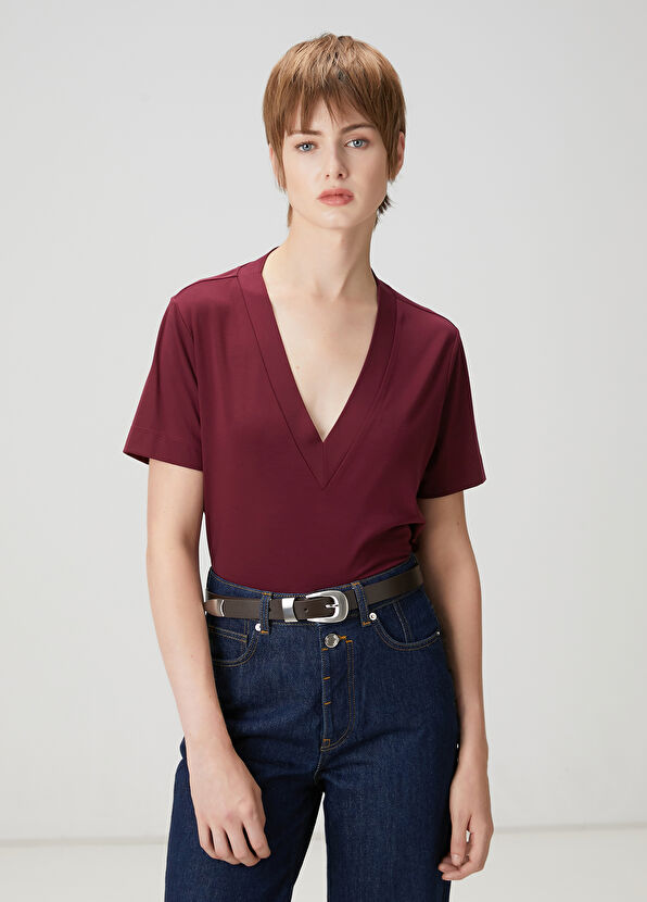 Beymen Club Bordo Basic T-shirt - 1