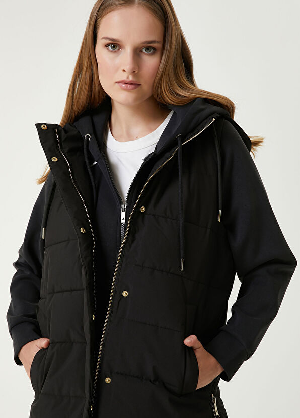 Beymen Club Black Hooded Puffer Vest - 2