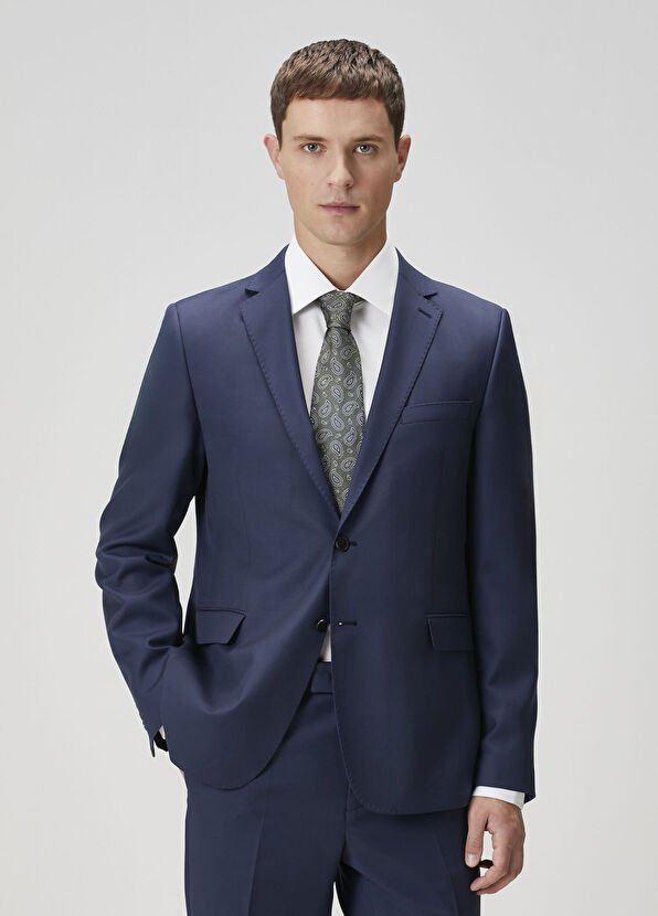 Drop 6 Lacivert Yün Takım Elbise - Görsel 3