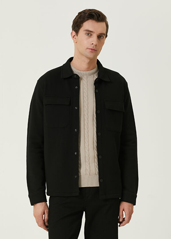 Beymen Club Black Jersey Outer Shirt - 1