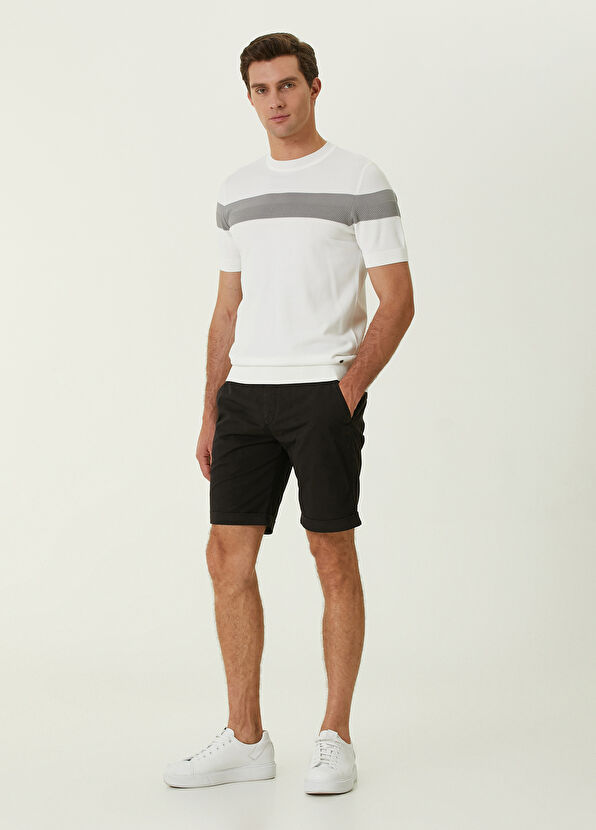 Beymen Club Slim Fit Black Twill Shorts - 1