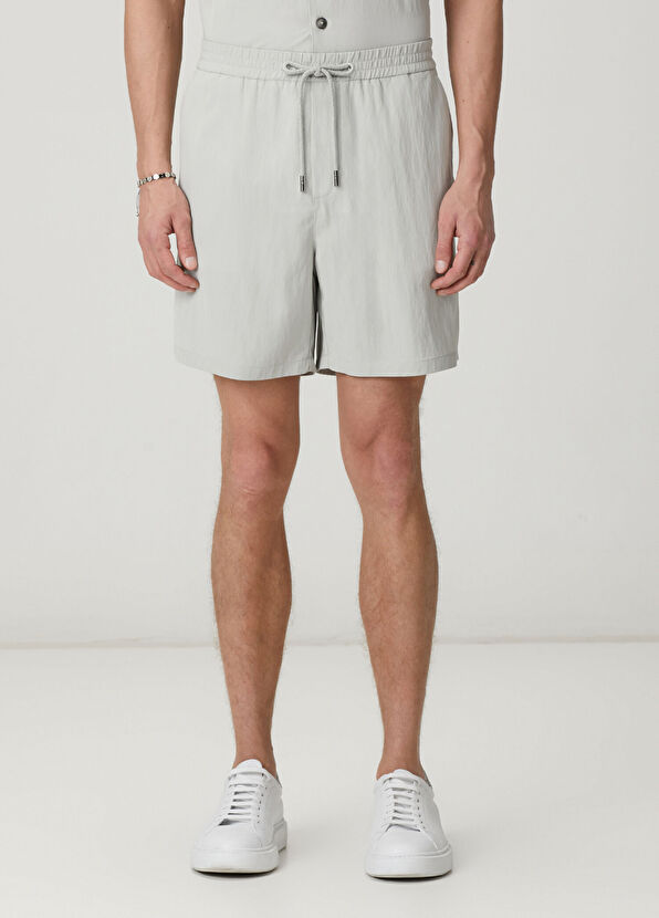 Beymen Club Grey Twill Lyocell Shorts - 2