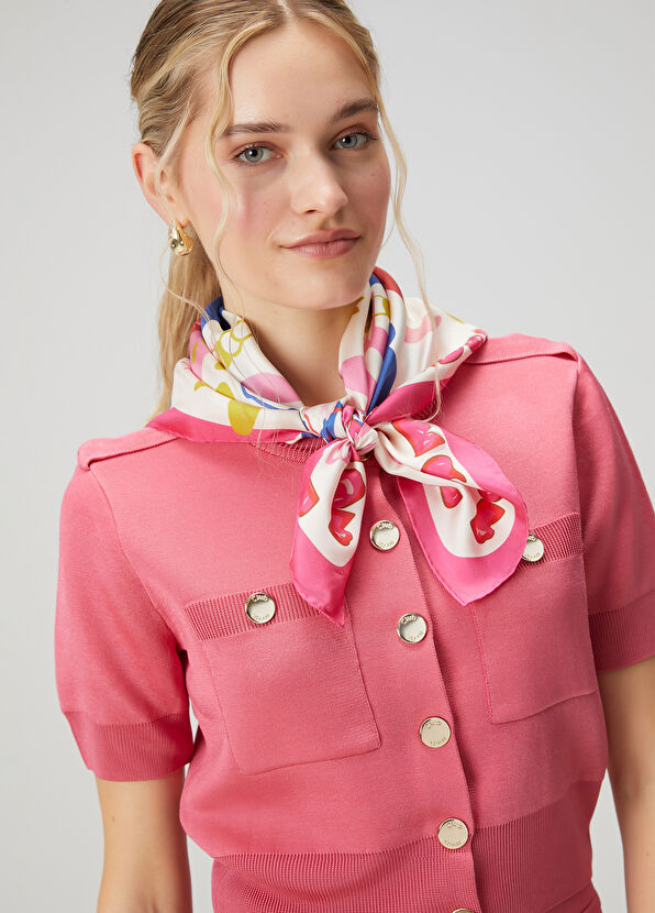 Beymen Club Pink Box-Shaped Knitwear Jacket - 2