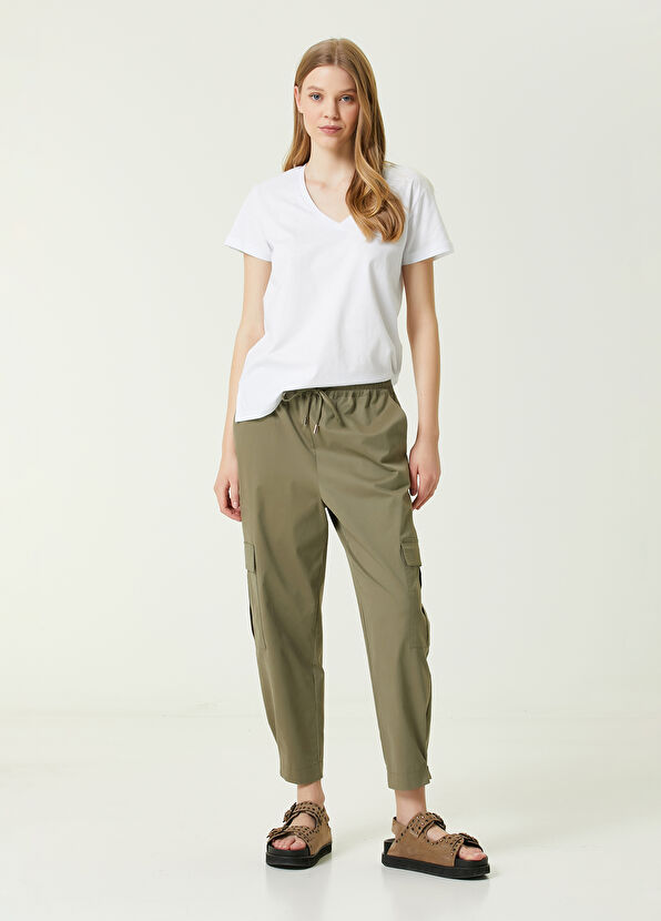 Beymen Club Beyaz Dökümlü T-shirt - 2