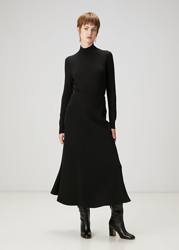 Beymen Club Siyah Midi Krep Etek - 2