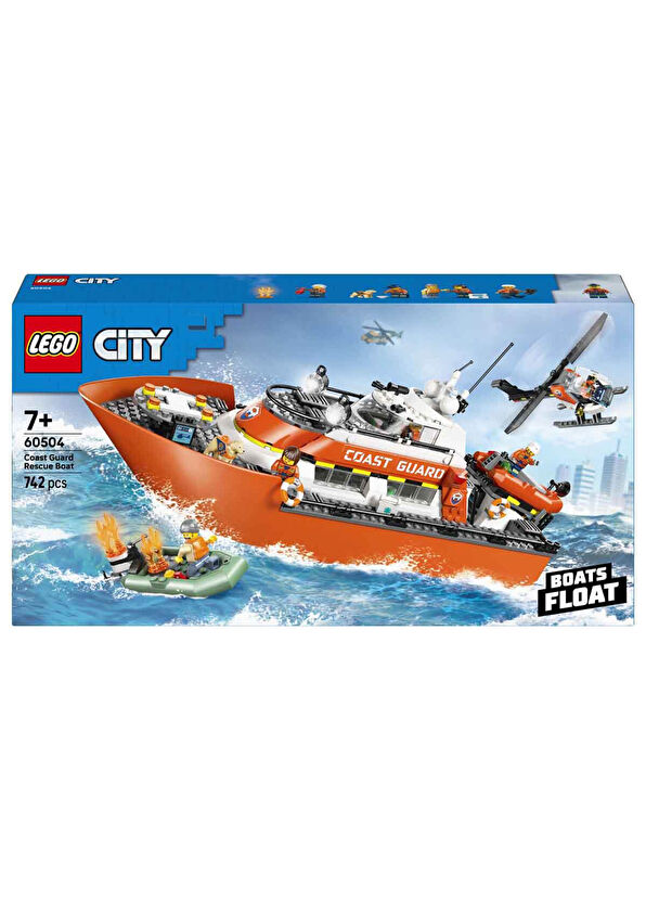 LEGO City Sahil Güvenlik Kurtarma Botu ve Helikopteri 742 Parça 7+ Yaş Yapı Oyuncağı 60504 - 3