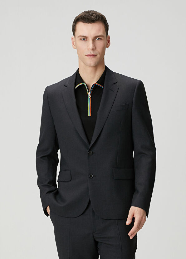 Antrasit Yün Takım Elbise - Görsel 3