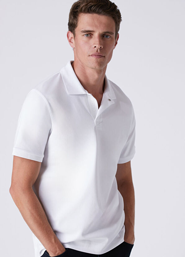 Beymen Club Comfort Fit Beyaz Polo Yaka T-shirt - 2
