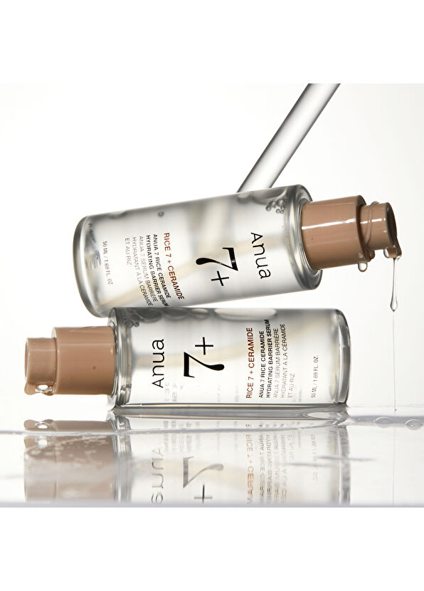 Anua 7 Rice Ceramide Hydrating Barrier Serum, 7 Types of Anti-Blemish & Pore Barrier Serum with Brass 50ml - 2