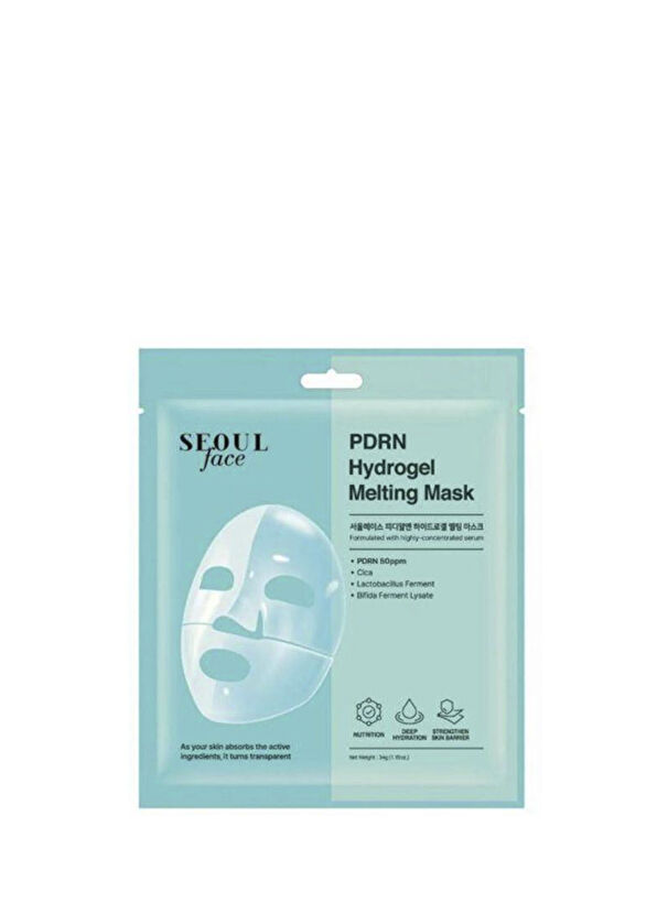 Dermal Seoul Face PDRN Hydrojel Nemlendirici Cilt Onarıcı Eriyen Şeffaf 3'lü Jel Yüz Maskesi 34 gr - 2