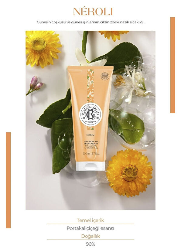 Roger&Gallet Neroli Orange Blossom Extract Moisturizing Intense Foam Shower Gel 200 ml - 3
