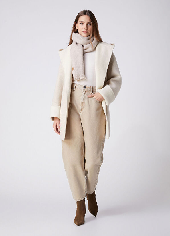 Beymen Club Light Beige Hooded Coat - 3
