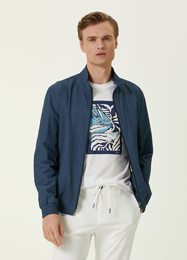 Beymen Club Indigo Gofre Dokulu Mont - 1