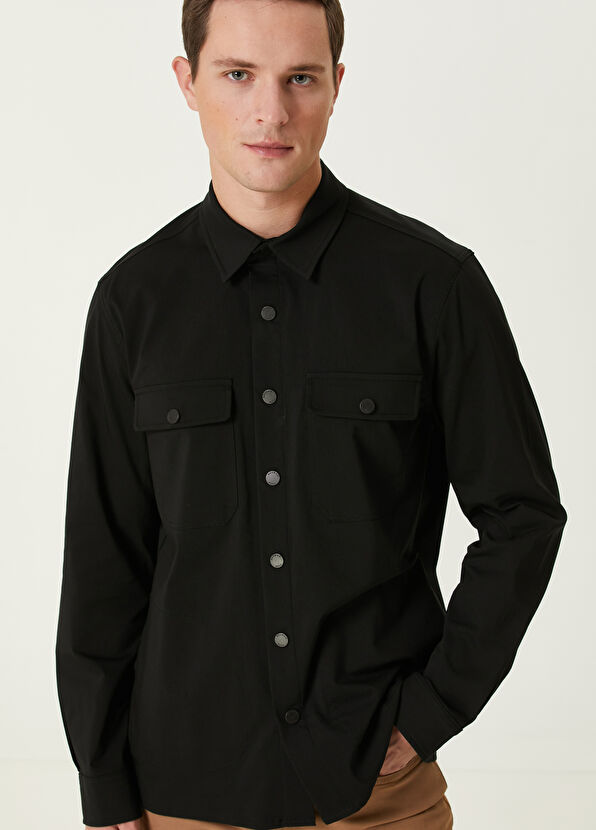 Beymen Club Black Pocket Detailed Outer Shirt - 2
