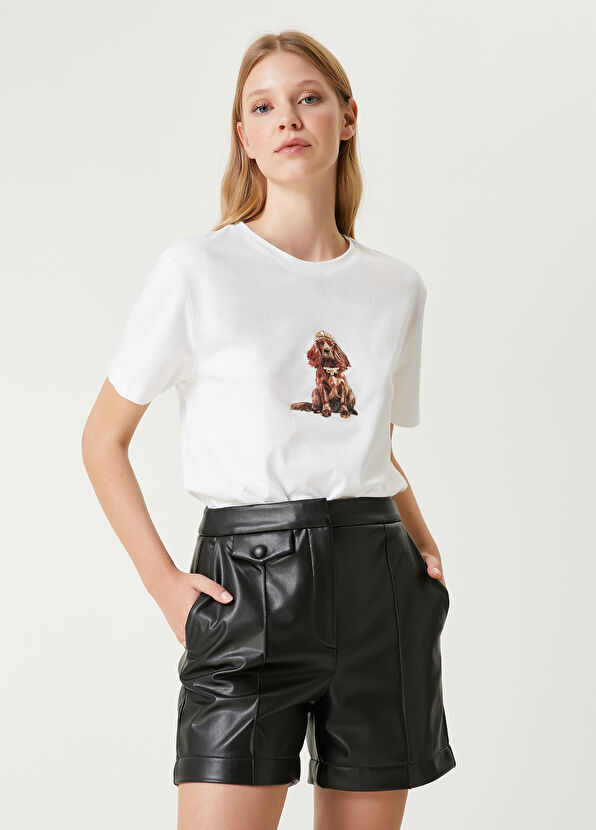 Beymen Club Beyaz Cocker Baskılı T-shirt - 1