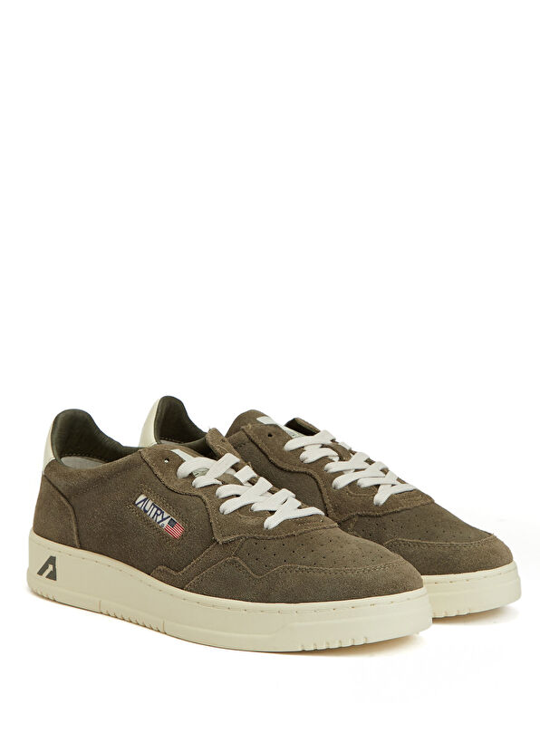 Autry Medalist Khaki Men's Suede Sneakers - 2