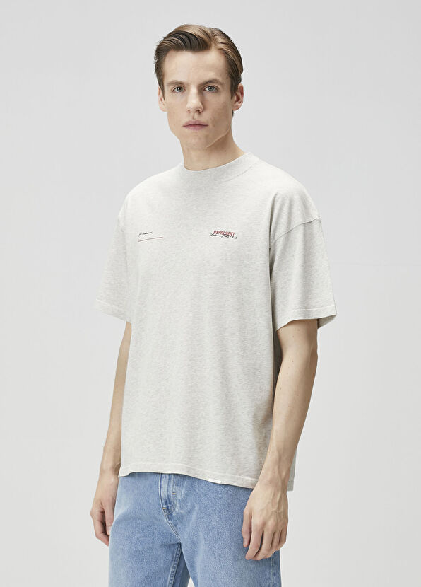 Represent Grey Logo Printed T-Shirt - 3