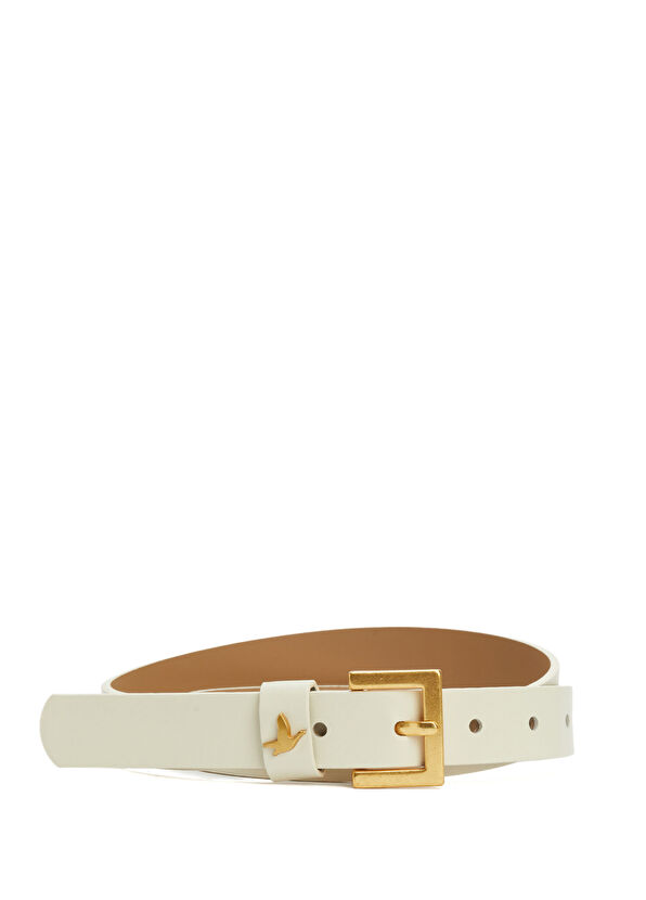 Beymen Club Women's Leather Belt With Ecru Logo Detail - 1