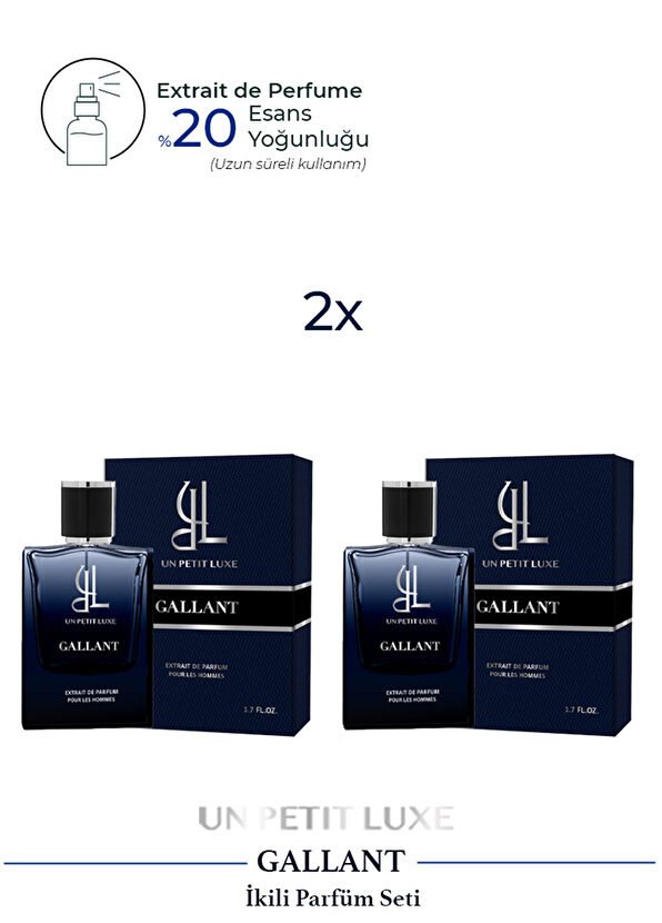 Un Petit Luxe Gallant Exclusive EDP 50 ml Erkek 2'li Parfüm Seti  - 3