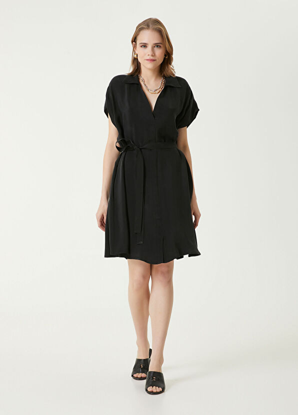 Beymen Club Siyah Mini Gömlek Elbise - 3