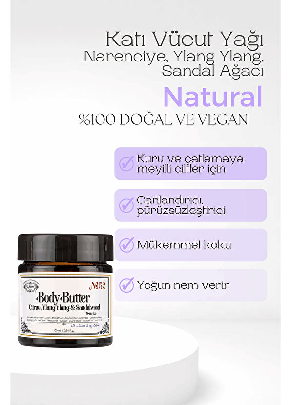 Rosece Narenciye Ylang Ylang ve Sandalağacı Katı Vücut Yağı 100 ml - 2