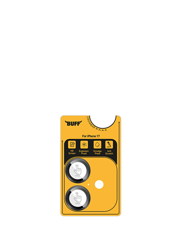 BuffLabs iPhone 17 Black Metal Kamera Lens Koruyucu  - 1