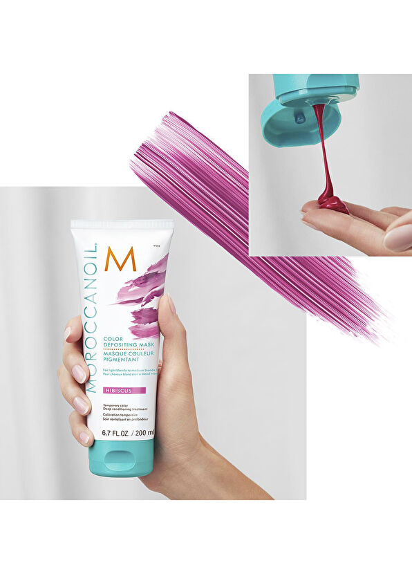 Moroccanoil Color Depositing Hibiscus Color Refreshing Hair Mask 200 ml - 2