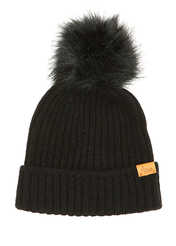 Beymen Club Siyah Ponponlu Kadın Yün Bere - 1